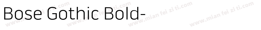 Bose Gothic Bold字体转换